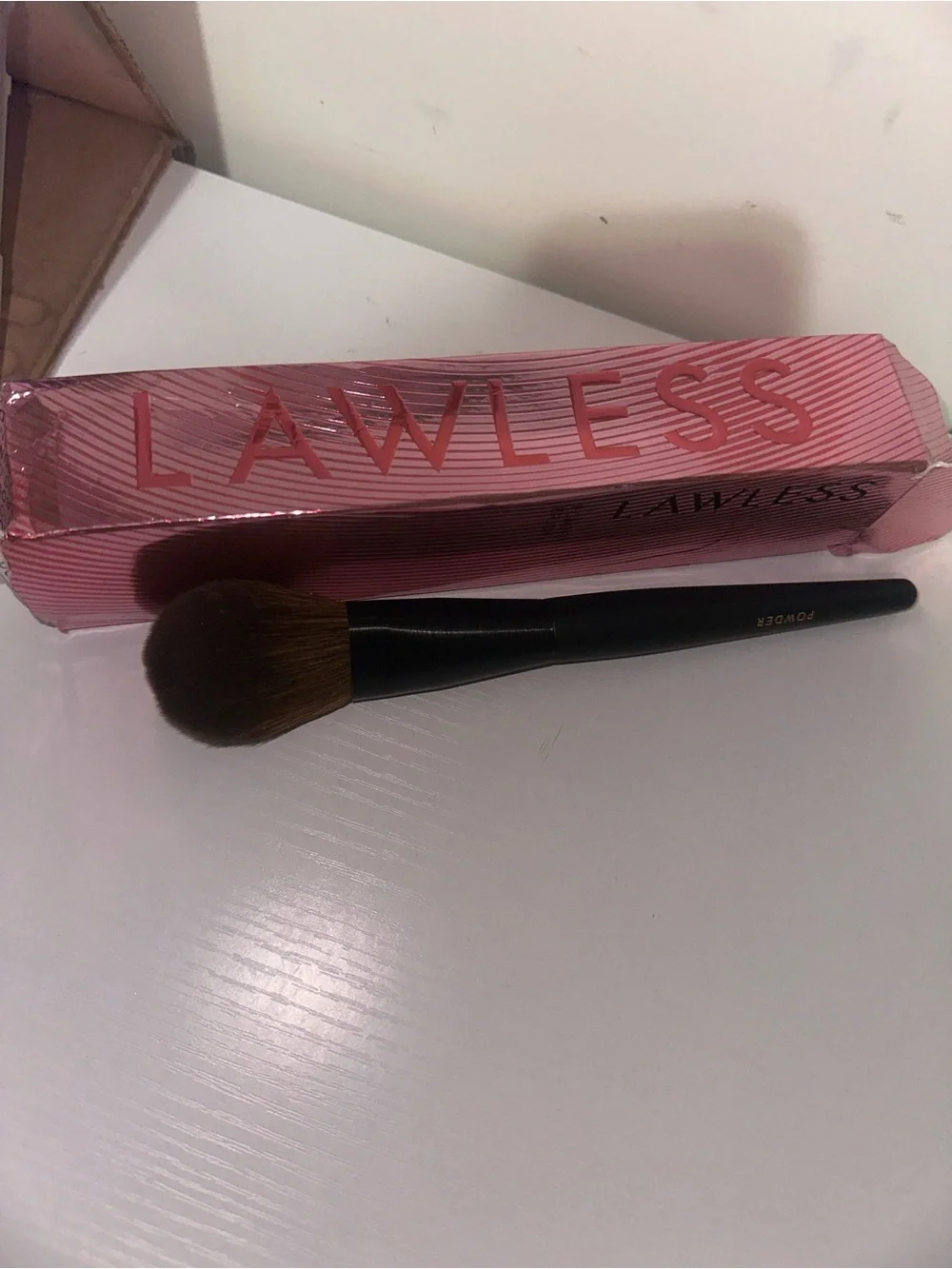 LAWLESS Pink & Black Powder Brush - Plush Vegan Face Brush